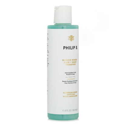 Philip B Nordic Wood Haar- und Körpershampoo (belebend und reinigend – alle Haartypen) 350 ml