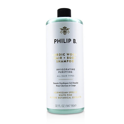 Philip B Nordic Wood Haar- und Körpershampoo (belebend und reinigend – alle Haartypen) 947 ml/32 oz