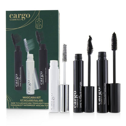 Cargo-Mascara-Set: 1x Dare To Flair Mascara, 1x Texalash Mascara, 1x Swimmables wasserfester Mascara-Überlack, 3-tlg.