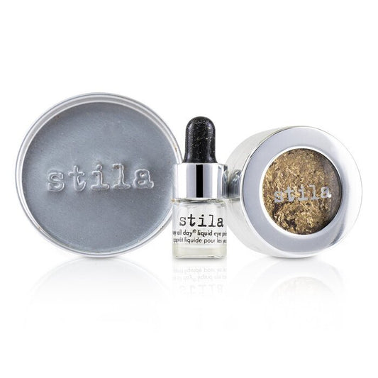 Stila – Magnificent Metals – Lidschatten mit Folien-Finish und Mini Stay All Day Liquid Eye Primer – Gilded Gold, 2 Stück