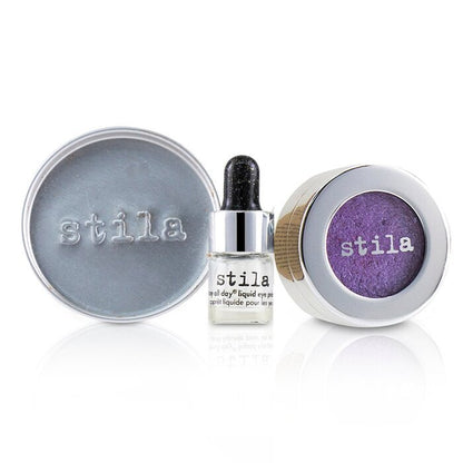 Stila – Magnificent Metals – Lidschatten mit Folien-Finish und Mini Stay All Day Liquid Eye Primer – # Metallic Violet, 2 Stück