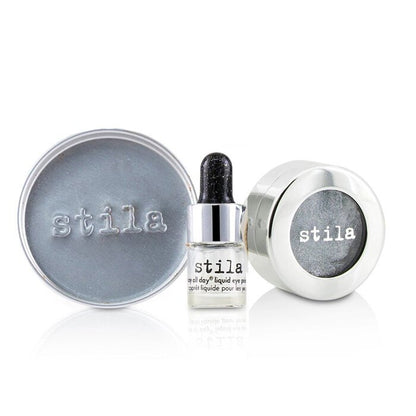 Stila – Magnificent Metals – Lidschatten mit Folien-Finish und Mini Stay All Day Liquid Eye Primer – Titanium, 2 Stück