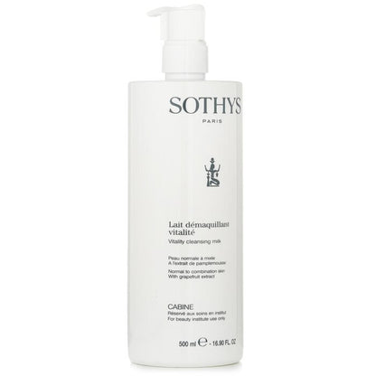 Sothys Vitality Reinigungsmilch – für normale bis Mischhaut, mit Grapefruitextrakt (Salongröße) 500 ml/16,9 oz