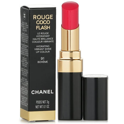 Chanel Rouge Coco Flash Feuchtigkeitsspendender Lippenstift mit leuchtendem Glanz – Nr. 91 Boheme, 3 g/0,1 oz