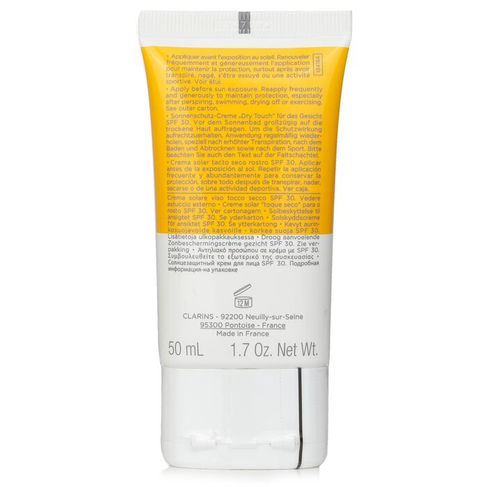 Clarins Dry Touch Sonnenpflegecreme für das Gesicht LSF 30, 50 ml