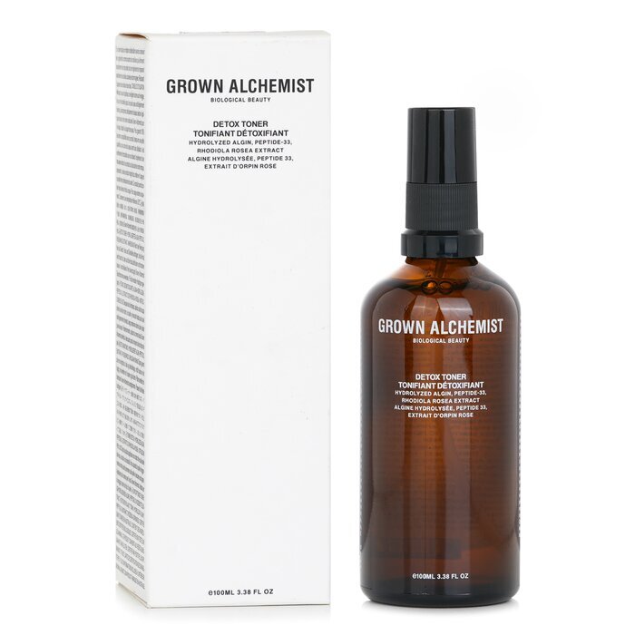 Grown Alchemist Detox Toner – Hydrolysiertes Algin, Peptid-33 und Rhodiola Rosea-Extrakt, 100 ml/3,38 oz
