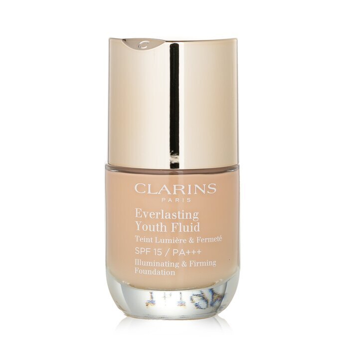 Clarins Everlasting Youth Fluid Aufhellendes und straffendes Make-up LSF 15 – Nr. 107 Beige, 30 ml