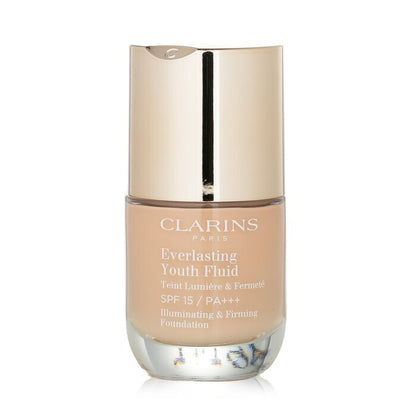 Clarins Everlasting Youth Fluid Aufhellendes und straffendes Make-up LSF 15 – Nr. 107 Beige, 30 ml
