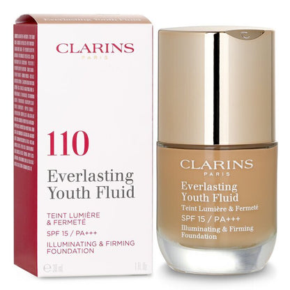 Clarins Everlasting Youth Fluid Illuminating &amp; Firming Foundation SPF 15 – 110 Honig, 30 ml