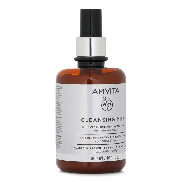 Apivita 3 in 1 Reinigungsmilch für Gesicht und Augen, 300 ml