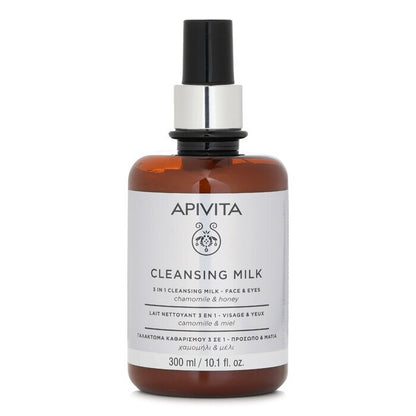 Apivita 3 in 1 Reinigungsmilch für Gesicht und Augen, 300 ml