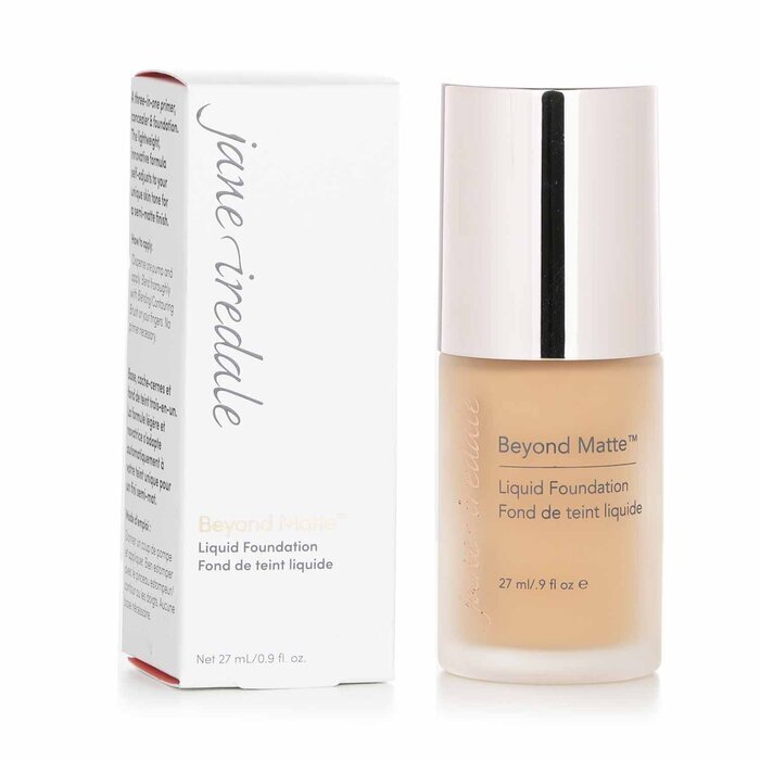 Jane Iredale Beyond Matte Liquid Foundation – Nr. M7 (Mittel mit beige-goldenen Untertönen) 27 ml/0,9 oz