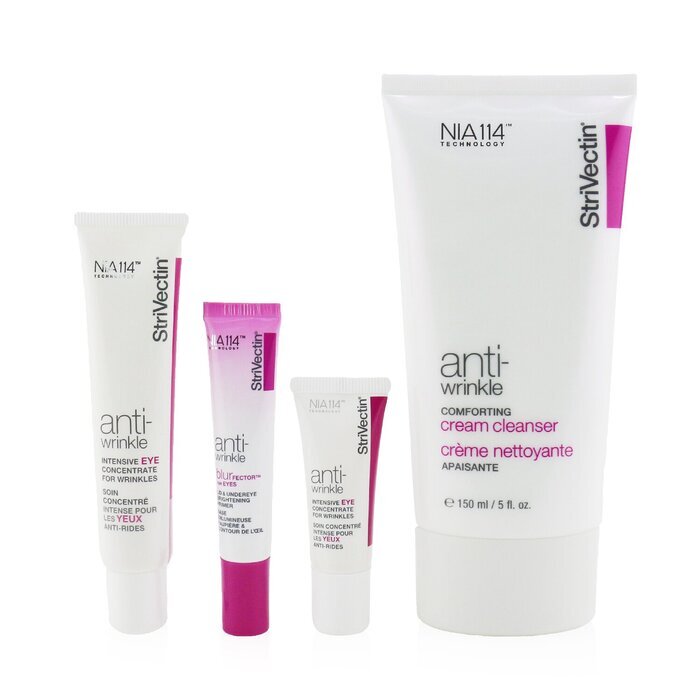 StriVectin Skin Transforming Collection (Trio in voller Größe): Reiniger 150 ml + Augenkonzentrat (30 ml + 7 ml) + Augenprimer 10 ml, 4 Stk.