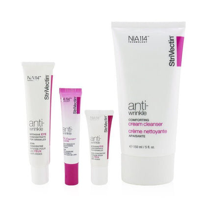 StriVectin Skin Transforming Collection (Trio in voller Größe): Reiniger 150 ml + Augenkonzentrat (30 ml + 7 ml) + Augenprimer 10 ml, 4 Stk.