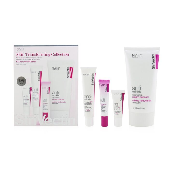 StriVectin Skin Transforming Collection (Trio in voller Größe): Reiniger 150 ml + Augenkonzentrat (30 ml + 7 ml) + Augenprimer 10 ml, 4 Stk.