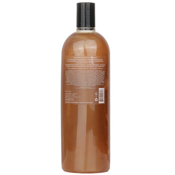 John Masters Organics 2-in-1 Shampoo &amp; Conditioner für trockene Kopfhaut mit Zink und Salbei 1000ml/33,8oz