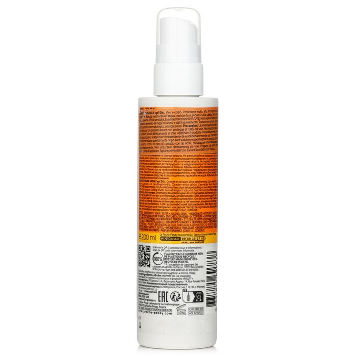 La Roche Posay Anthelios Ultra Resistant Invisible Spray SPF 50+ (For Sensitive Skin) 200ml