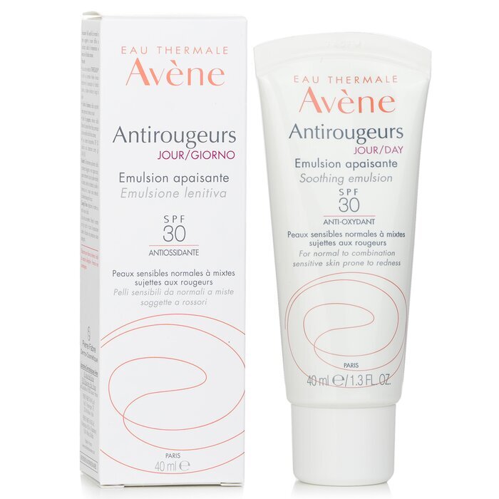 Avene Antirougeurs DAY Beruhigende Emulsion LSF 30 – Für normale bis Mischhaut, empfindliche, zu Rötungen neigende Haut, 40 ml