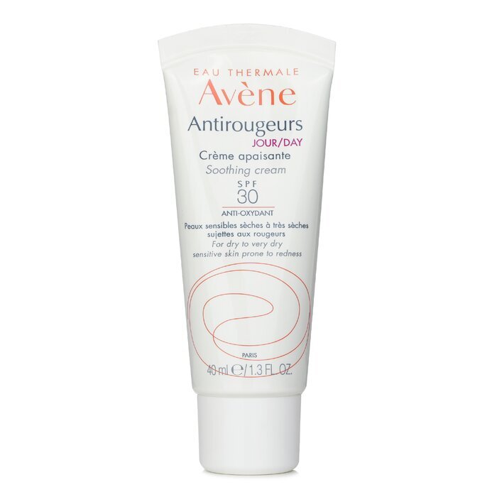 Avene Antirougeurs DAY Beruhigende Creme LSF 30 – Für trockene bis sehr trockene, empfindliche, zu Rötungen neigende Haut, 40 ml