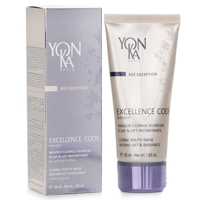 Yonka Age Exception Excellence Code Global Youth Mask mit Nussgras – sofortiges Lifting und strahlende Wirkung, 50 ml