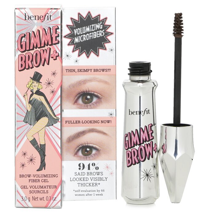 Benefit Gimme Brow+ Volumengebendes Fasergel – Nr. 4 (warmes Dunkelbraun) 3 g/0,1 oz