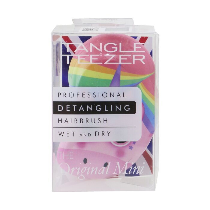 Tangle Teezer Die Original Mini-Entwirrungsbürste für Haare – # Rainbow das Einhorn 1 Stück