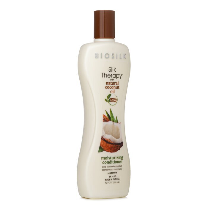 BioSilk Silk Therapy mit feuchtigkeitsspendendem Kokosöl-Conditioner, 355 ml