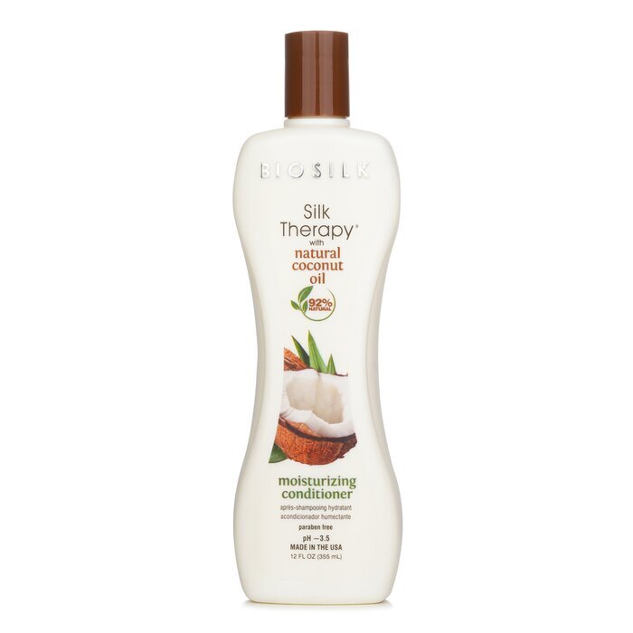 BioSilk Silk Therapy mit feuchtigkeitsspendendem Kokosöl-Conditioner, 355 ml