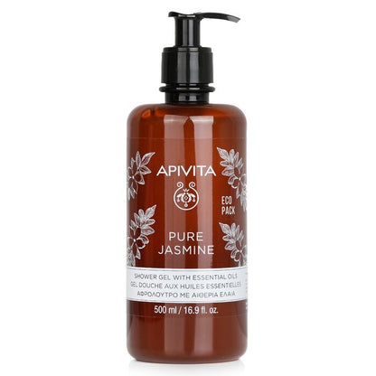 Apivita Pure Jasmine Duschgel mit ätherischen Ölen - Ecopack 500ml/16.9oz