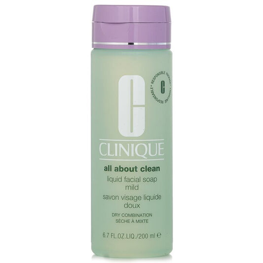 Clinique All About Clean Flüssige Gesichtsseife, mild – Trockene Mischhaut, 200 ml