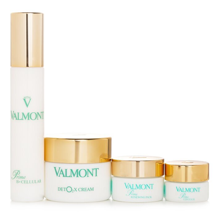 Valmont The Oxygen Symphony Set: Prime Renewing Pack 15 ml + Prime B-Cellular 30 ml + Prime Contour 5 ml + Deto2x Creme 45 ml, 4-tlg.