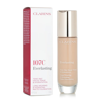 Clarins Everlasting langanhaltendes und feuchtigkeitsspendendes, mattes Make-up, Nr. 107C Beige, 30 ml