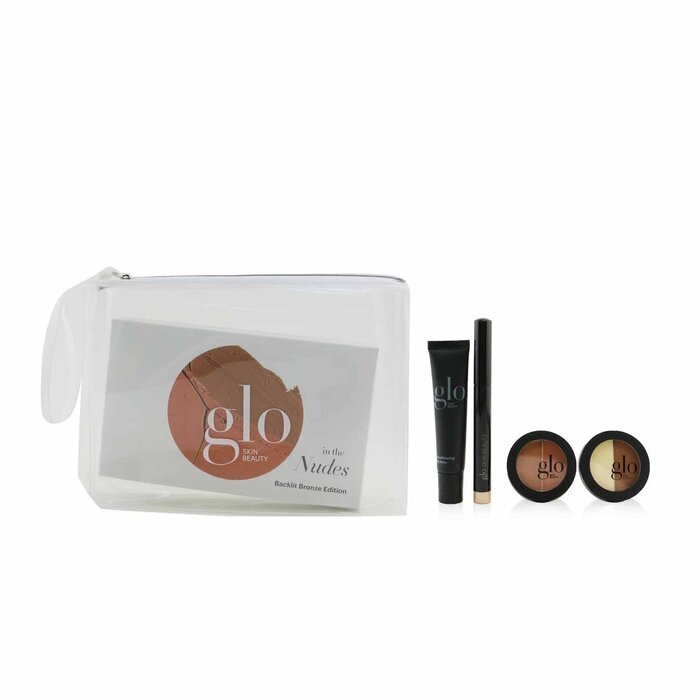 Glo Skin Beauty In The Nudes (Schattenstift + Creme-Rouge-Duo + Lidschatten-Duo + Lippenbalsam) – # Backlit Bronze Edition 4 Stück + 1 Tasche