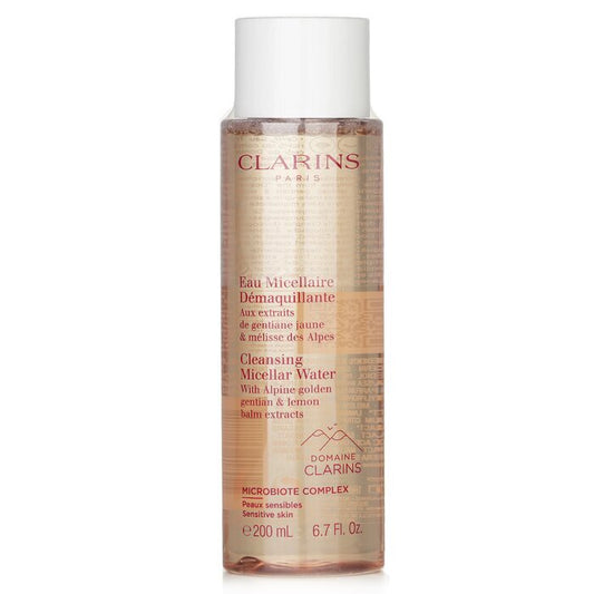 Clarins Reinigendes Mizellenwasser mit Extrakten aus Alpen-Goldenzian und Zitronenmelisse – Empfindliche Haut, 200 ml