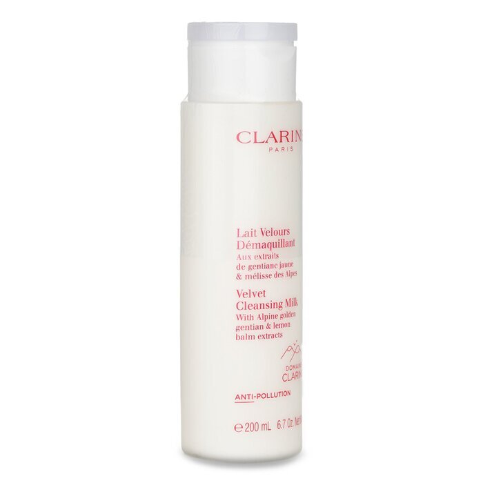 Clarins Velvet Reinigungsmilch mit Extrakten aus Alpen-Goldenzian und Zitronenmelisse, 200 ml