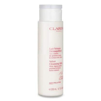 Clarins Velvet Reinigungsmilch mit Extrakten aus Alpen-Goldenzian und Zitronenmelisse, 200 ml
