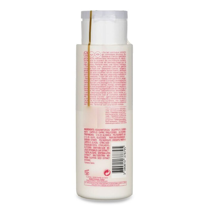 Clarins Velvet Reinigungsmilch mit Extrakten aus Alpen-Goldenzian und Zitronenmelisse, 200 ml