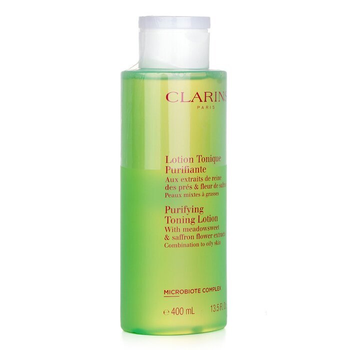 Clarins Reinigende Toning Lotion mit Mädesüß- und Safranblütenextrakten – Mischhaut bis fettige Haut, 400 ml/13,5 oz