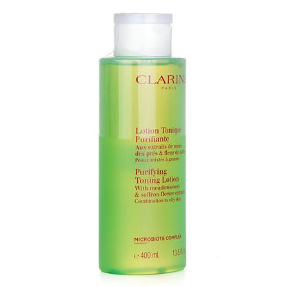 Clarins Reinigende Toning Lotion mit Mädesüß- und Safranblütenextrakten – Mischhaut bis fettige Haut, 400 ml/13,5 oz