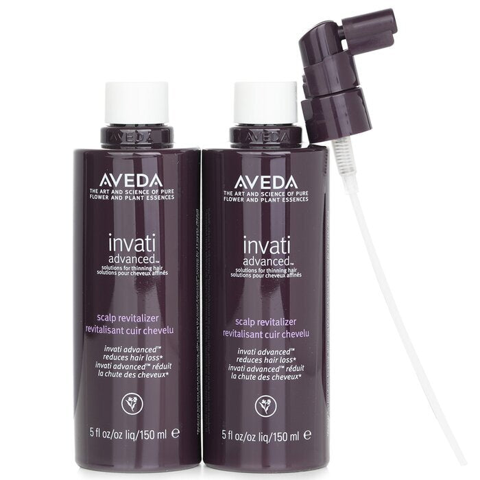 Aveda Invati Advanced Scalp Revitalizer – Lösungen für dünner werdendes Haar (2 Nachfüllpackungen + Pumpe) 2x150ml