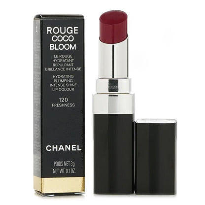 Chanel Rouge Coco Bloom Feuchtigkeitsspendender, aufpolsternder Lippenstift mit intensivem Glanz – Nr. 120 Freshness, 3 g/0,1 oz