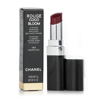 Chanel Rouge Coco Bloom Feuchtigkeitsspendender, aufpolsternder Lippenstift mit intensivem Glanz – Nr. 144 Unexpected, 3 g/0,1 oz