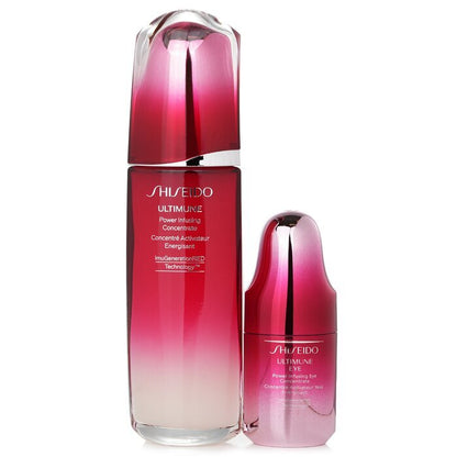 Shiseido Ultimune Power Infusing (ImuGenerationRED-Technologie) Set: Gesichtskonzentrat 100 ml + Augenkonzentrat 15 ml, 2 Stück