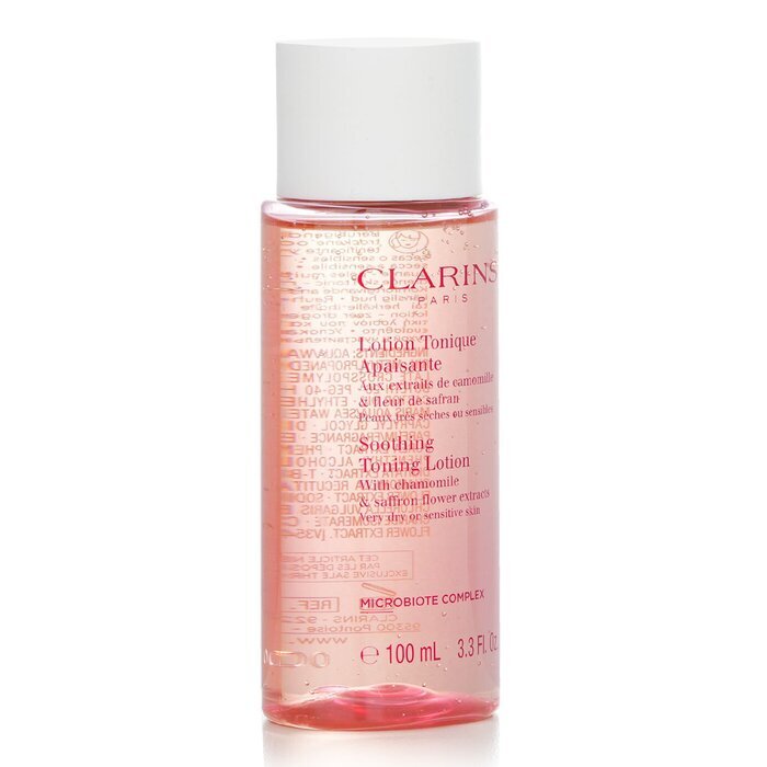 Clarins Beruhigende Toning Lotion mit Kamillen- und Safranblütenextrakten – Sehr trockene oder empfindliche Haut, 100 ml