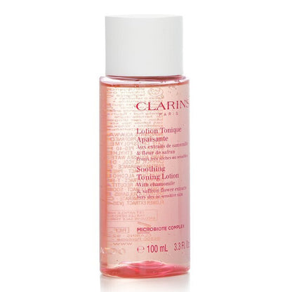 Clarins Beruhigende Toning Lotion mit Kamillen- und Safranblütenextrakten – Sehr trockene oder empfindliche Haut, 100 ml