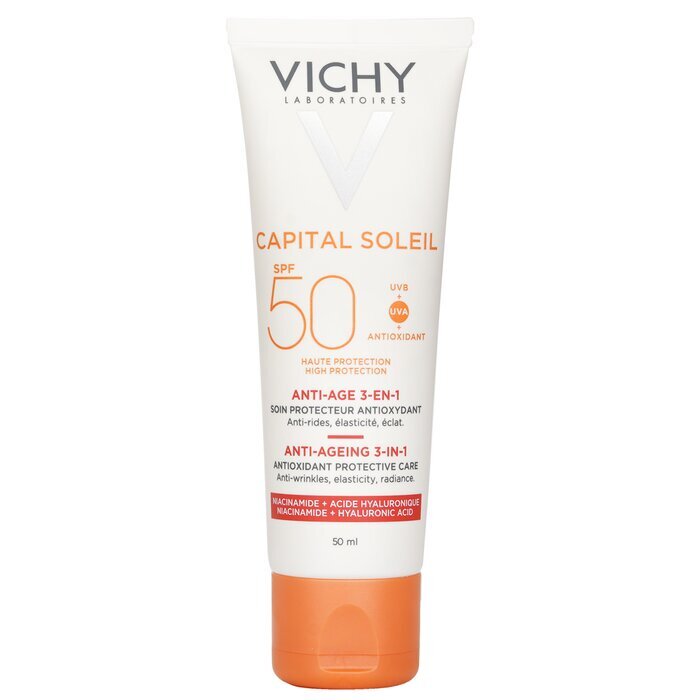 Vichy Capital Soleil Anti-Aging 3-in-1 Tägliche Antioxidantien-Sonnenpflege LSF 50 – Anti-Falten, Elastizität, Ausstrahlung 50 ml