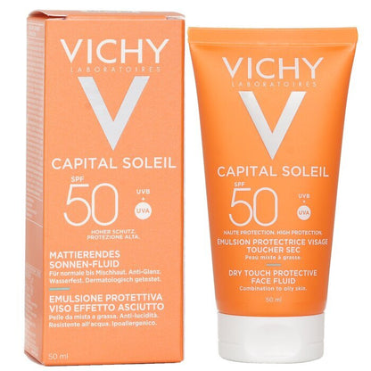 Vichy Capital Soleil Mattierendes Gesichtsfluid Dry Touch LSF 50 – Wasserfest 50 ml