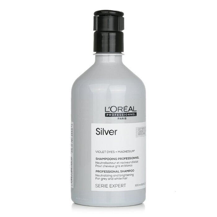 L'Oreal Professionnel Serie Expert - Silver Violet Dyes + Magnesium Neutralising and Brightening Shampoo (For Grey and White Hair) 500ml/16.9oz