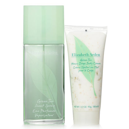 Elizabeth Arden Green Tea Coffret: Eau Parfumee Spray 100 ml + Honey Drops Körpercreme 100 ml, 2 Stück