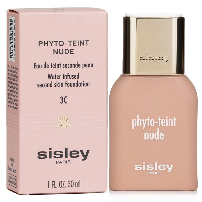 Sisley Phyto Teint Nude, mit Wasser angereicherte Foundation für die zweite Haut, Nr. 3C Natural, 30 ml